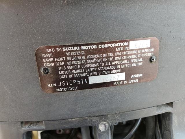 2006 SUZUKI AN650 K3 JS1CP51A862102571