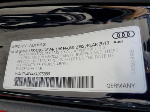 2019 AUDI A4 PRESTIG WAUFNAF44KA075886