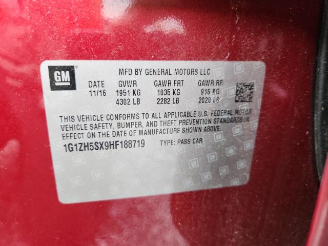 2017 CHEVROLET MALIBU PRE 1G1ZH5SX9HF188719