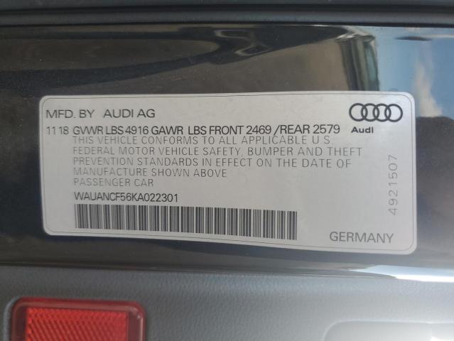 2019 AUDI A5 PREMIUM - WAUANCF56KA022301