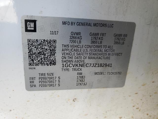 2018 CHEVROLET SILVERADO K1500 1GCVKNEC7JZ182941