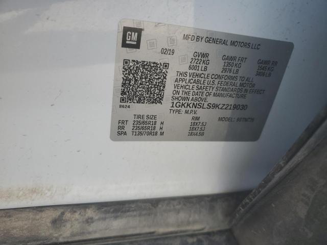 2019 GMC ACADIA SLE 1GKKNSLS9KZ219030