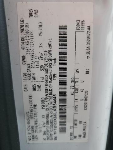 2020 FORD TRANSIT T- 1FTBR3X8XLKB54445