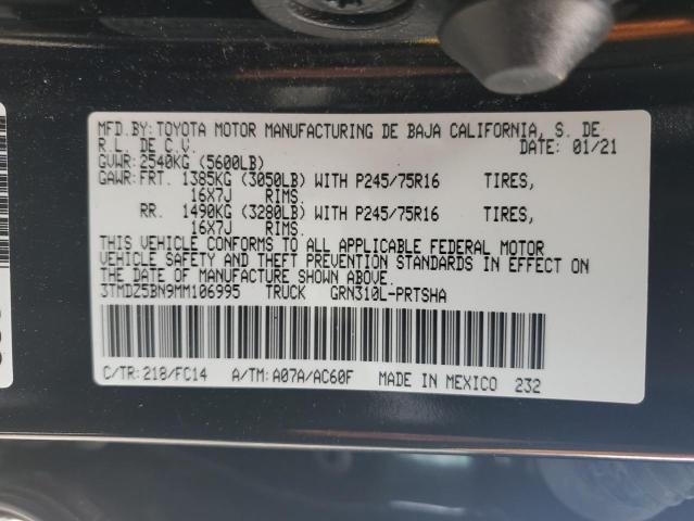 2021 TOYOTA TACOMA DOU - 3TMDZ5BN9MM106995