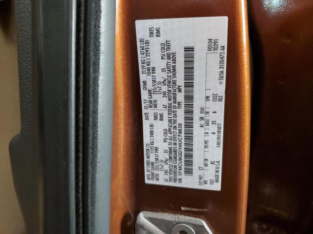 2017 FORD ESCAPE SE - 1FMCU9GD1HUC79635