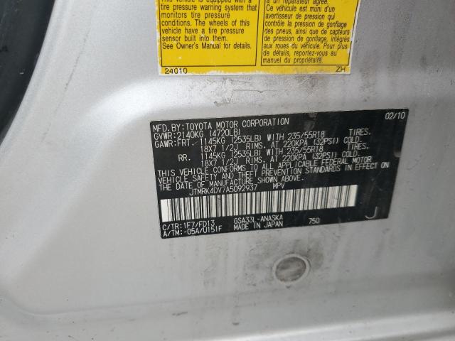 2010 TOYOTA RAV4 SPORT - JTMRK4DV7A5092937