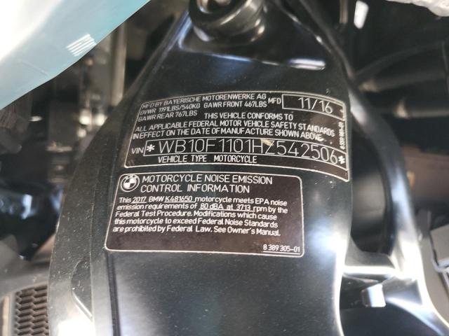 2017 BMW K1600 GT WB10F1101HZ542506