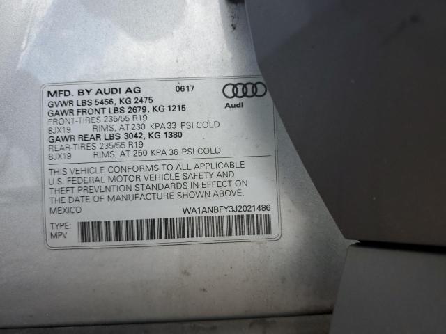 2018 AUDI Q5 PREMIUM WA1ANBFY3J2021486