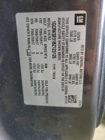 2011 CHEVROLET SILVERADO - 1GCRKSE31BZ123126