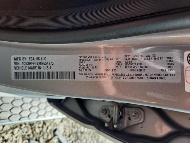 2021 RAM 1500 BIG H 1C6SRFFT2MN654775
