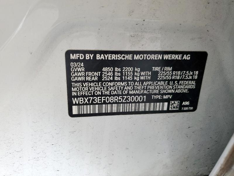 2024 BMW X1 XDRIVE28I WBX73EF08R5Z30001