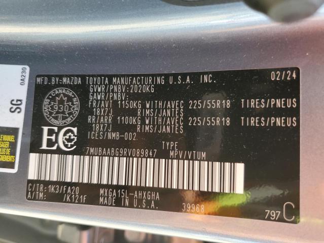 2024 TOYOTA COROLLA CR 7MUBAABG9RV089847
