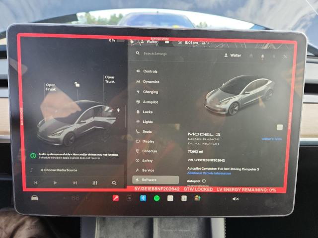 2022 TESLA MODEL 3 5YJ3E1EB8NF202642