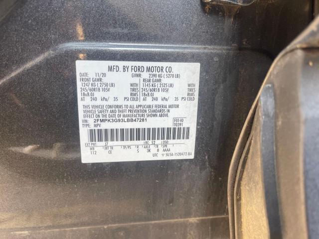 2020 FORD EDGE SE 2FMPK3G93LBB47281