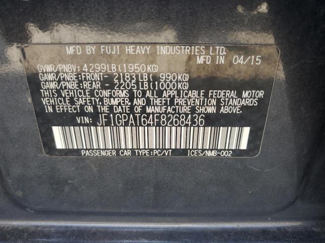 2015 SUBARU IMPREZA SP JF1GPAT64F8268436