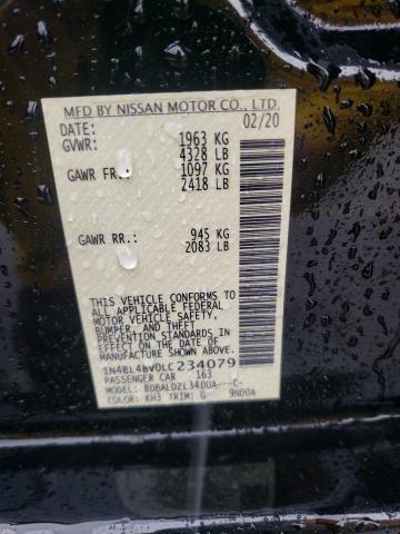 2020 NISSAN ALTIMA S 1N4BL4BV0LC234079