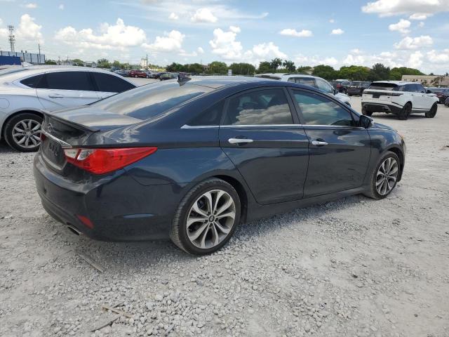 HYUNDAI SONATA SE 2014 blue sedan 4d gas 5NPEC4AC0EH831571 photo #4