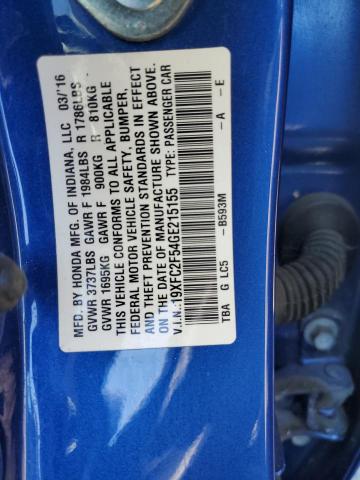 2016 HONDA CIVIC LX 19XFC2F54GE215155
