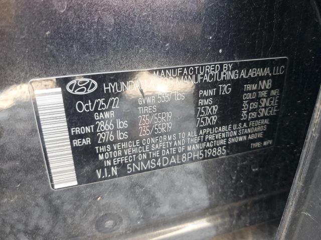 2023 HYUNDAI SANTA FE LIMITED 5NMS4DAL8PH519885