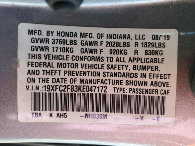 2019 HONDA CIVIC SPOR - 19XFC2F83KE047172