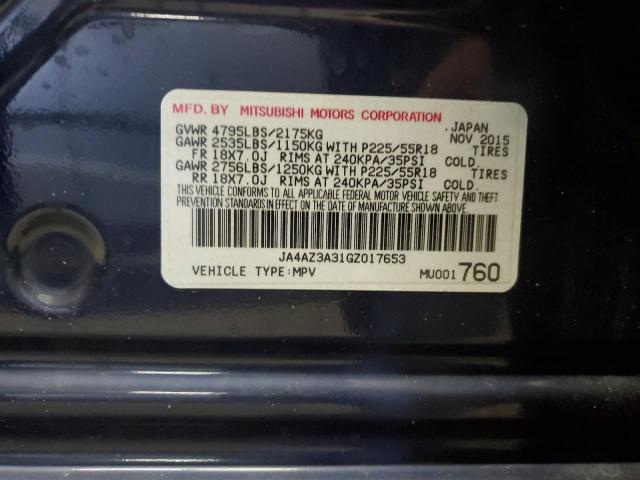 2016 MITSUBISHI OUTLANDER - JA4AZ3A31GZ017653