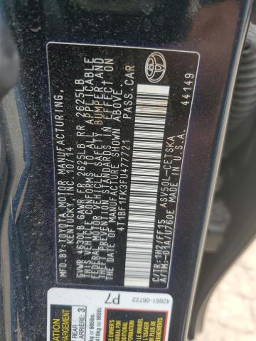 2015 TOYOTA CAMRY LE - 4T1BF1FK3FU477721
