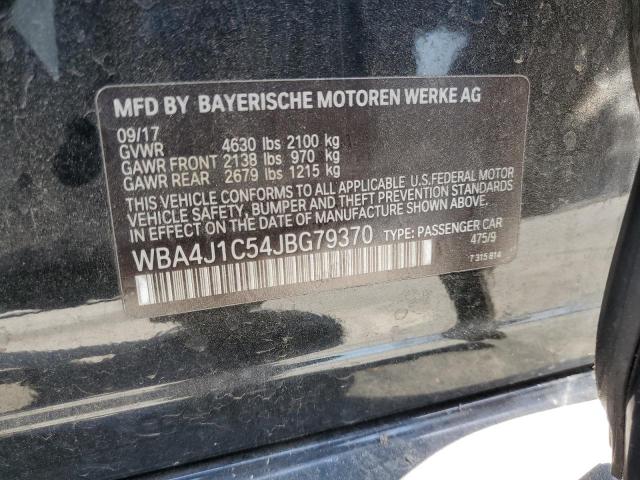 2018 BMW 430I GRAN WBA4J1C54JBG79370