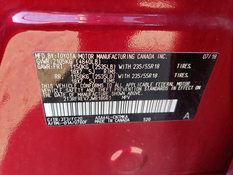 2018 TOYOTA RAV4 ADVEN 2T3RFREV7JW818661