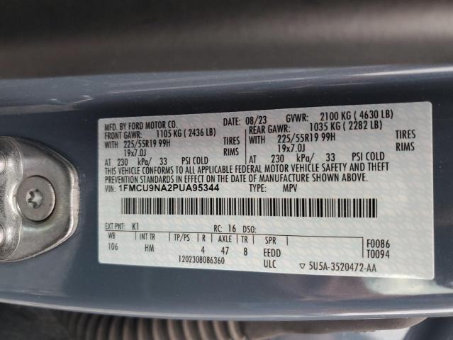 2023 FORD ESCAPE ST LINE SELECT 1FMCU9NA2PUA95344