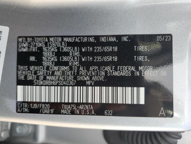 2023 TOYOTA HIGHLANDER L 5TDKDRBH6PS040367
