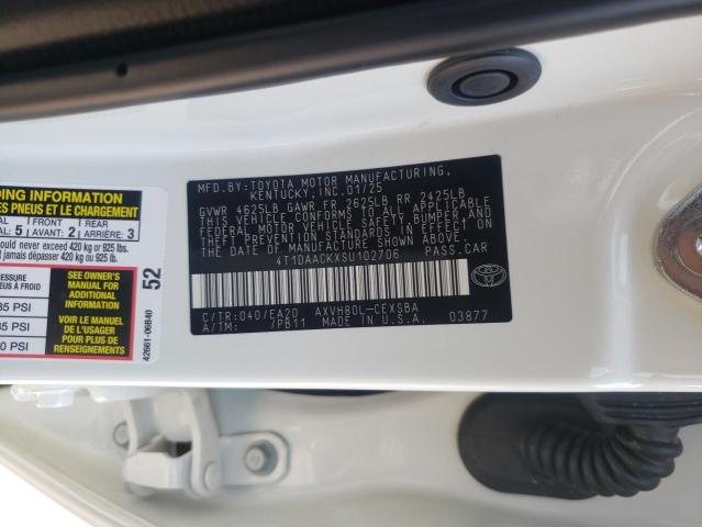 2025 TOYOTA CAMRY XSE - 4T1DAACKXSU102706