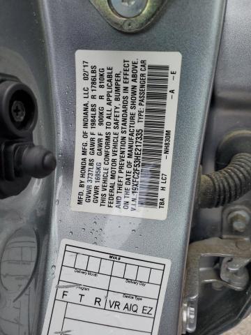2017 HONDA CIVIC LX 19XFC2F53HE217335