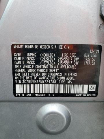 2022 HONDA HR-V LX 3CZRU5H37NM724788