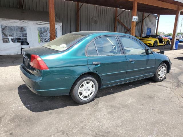 HONDA CIVIC LX 2001 green sedan 4d gas JHMES16551S007278 photo #4