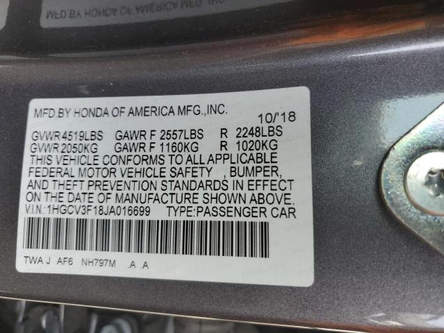 2018 HONDA ACCORD HYB - 1HGCV3F18JA016699