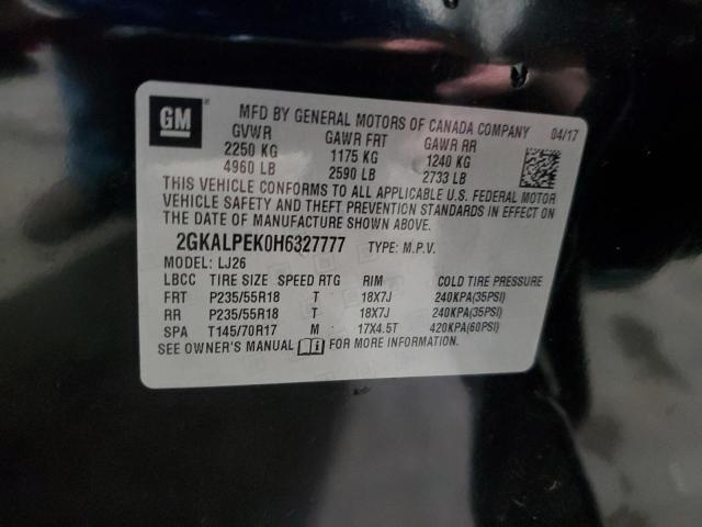 2017 GMC TERRAIN SL 2GKALPEK0H6327777