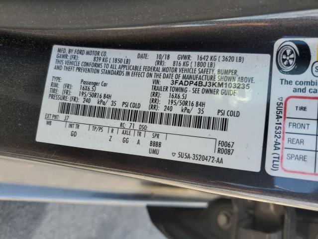 2019 FORD FIESTA SE 3FADP4BJ3KM103235