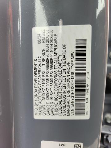 2025 HONDA PILOT TOUR 5FNYG1H71SB061318