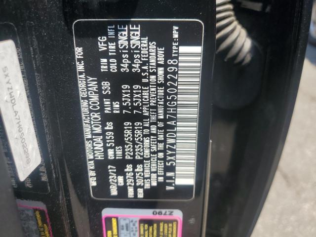 2017 HYUNDAI SANTA FE S 5XYZWDLA7HG502298