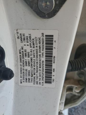2016 HONDA CIVIC LX 2HGFC2F53GH576799