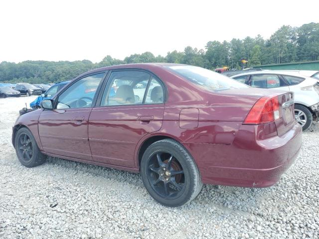 HONDA CIVIC EX 2003 maroon sedan 4d gas 1HGES26873L013762 photo #3