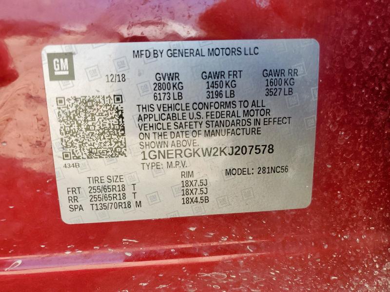 2019 CHEVROLET TRAVERSE L 1GNERGKW2KJ207578
