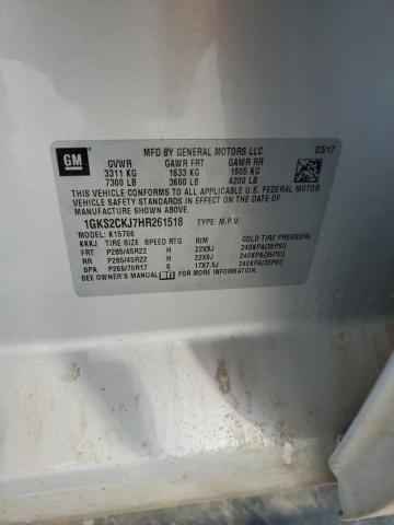 2017 GMC YUKON DENA 1GKS2CKJ7HR261518