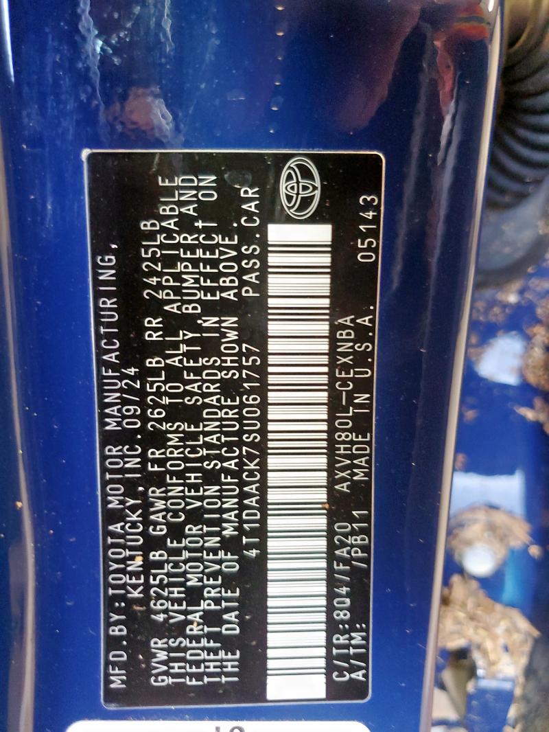 2025 TOYOTA CAMRY XSE - 4T1DAACK7SU061757