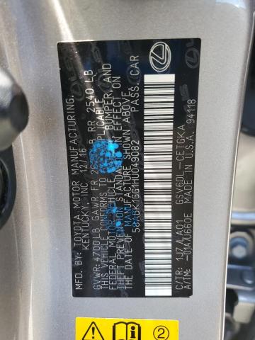 2017 LEXUS ES 350 58ABK1GG1HU049082