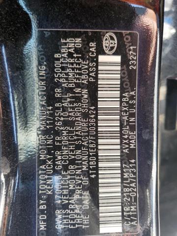 2015 TOYOTA AVALON HYB 4T1BD1EB7FU036424