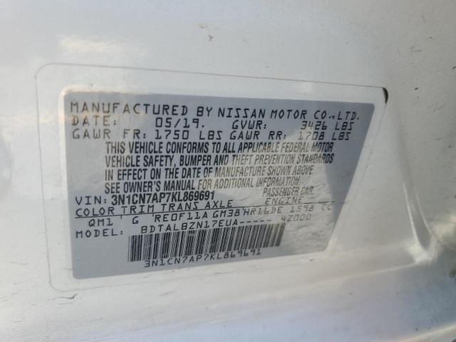 2019 NISSAN VERSA S 3N1CN7AP7KL869691