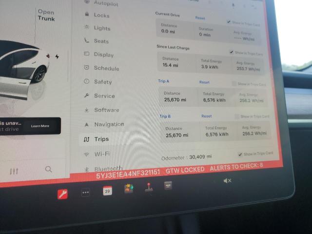 2022 TESLA MODEL 3 - 5YJ3E1EA4NF321151