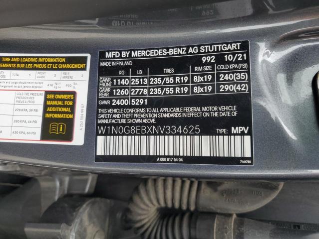 2022 MERCEDES-BENZ GLC 300 4MATIC W1N0G8EBXNV334625