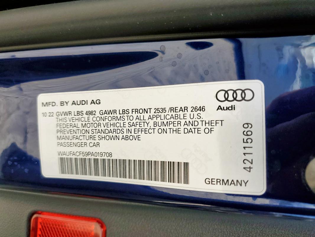 2023 AUDI A5 PREMIUM - WAUFACF59PA019708
